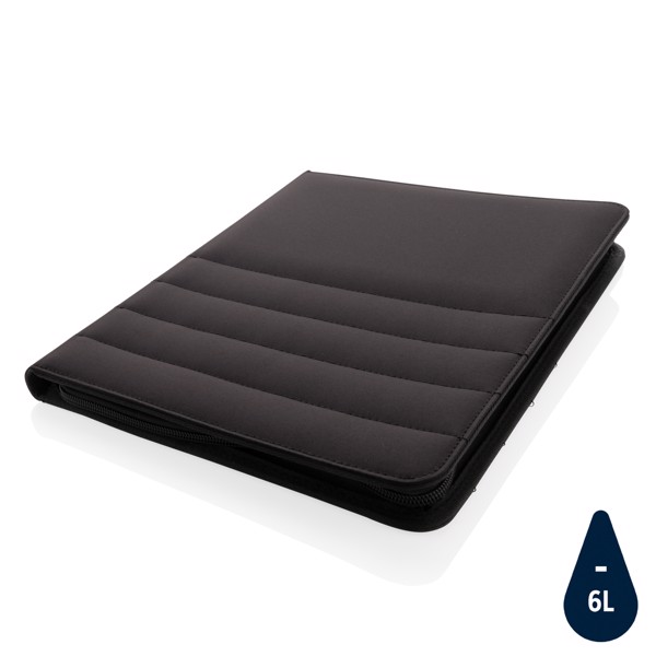 Impact AWARE™ RPET A4 portfolio with zipper - Black