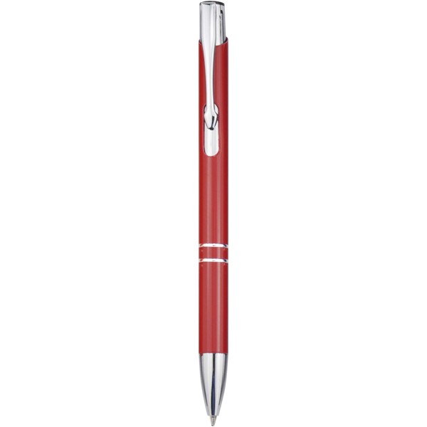 Moneta recycled aluminium ballpoint pen (blue ink) - Red