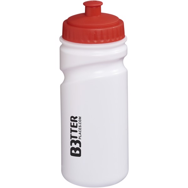 Easy-squeezy 500 ml white sport bottle - White / Red