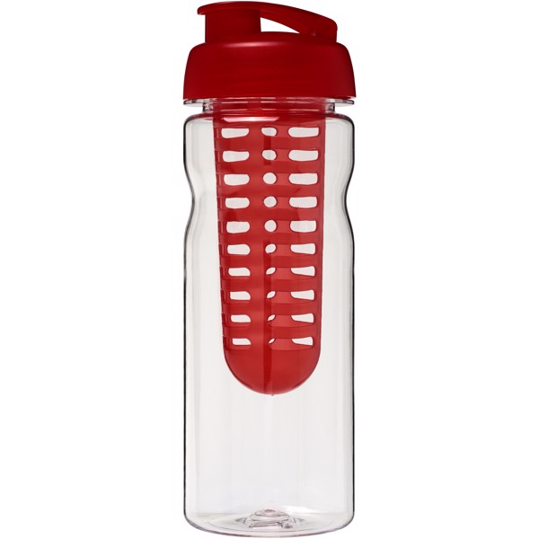 Láhev s infuzérem avyklápěcím víčkem Base Tritan™ 650 ml - Průhledná / Červená s efektem námrazy