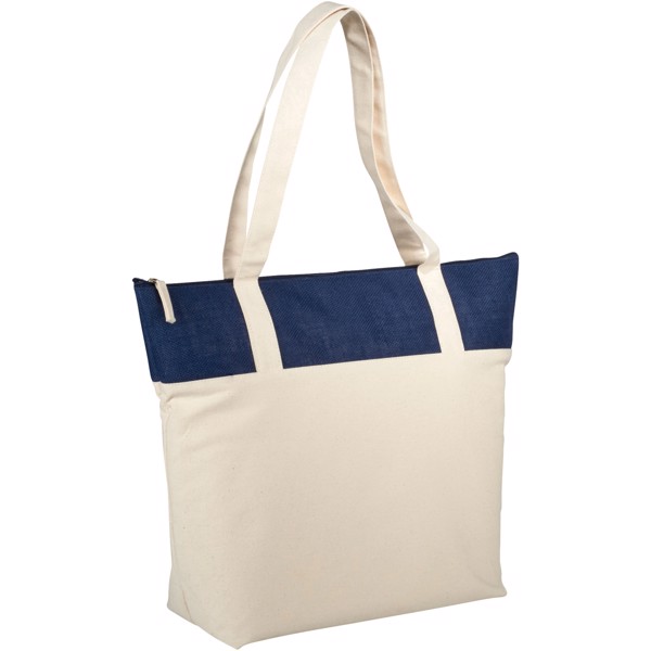 Bolsa Tote con cremallera de yute y algodón 320 g/m² "Jones"