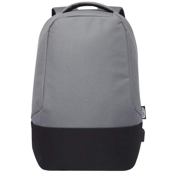 Cover GRS RPET anti-theft backpack 18L - Grey