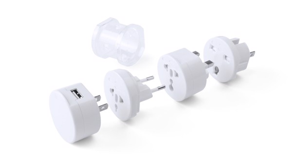 Plug Adapter Tribox - White