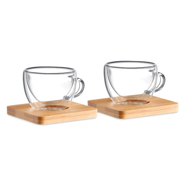 Set of 2 double wall espresso Belize