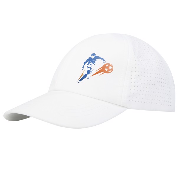 Mica 6 panel GRS recycled cool fit cap - White