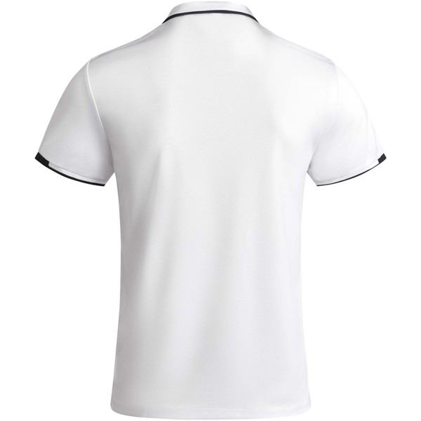 Tamil short sleeve kids sports polo - White / Black / 4
