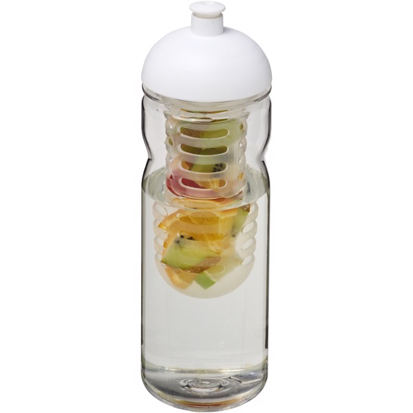 H2O Active® Base Tritan™ Bidón deportivo con Tapa Dome e infusor de 650 ml - Transparente / Blanco