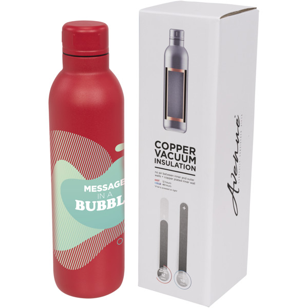 Botella de 510 ml con aislamiento de cobre al vacío "Thor" - Rojo