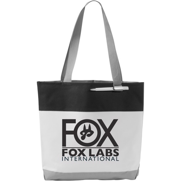 Bloomington Tragetasche - weiss / schwarz