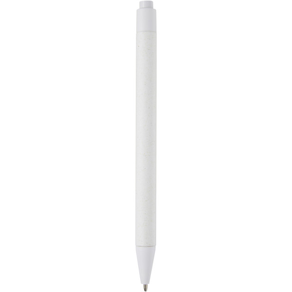 Fabianna crush paper ballpoint pen (black ink) - White