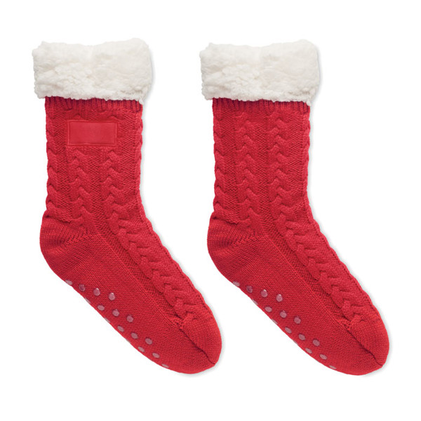 Pair of slipper sock L Canichie L - Red