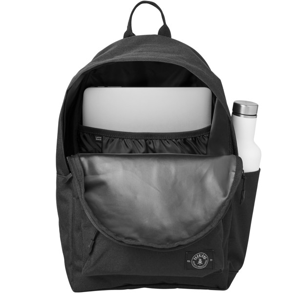 Vintage 13" RPET laptop backpack - Solid black