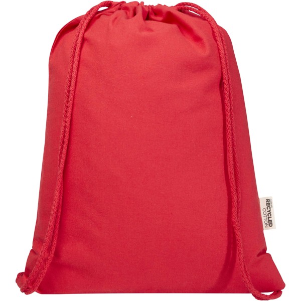 Peru Blend 180 g/m² GRS recycled drawstring bag 5L - Red