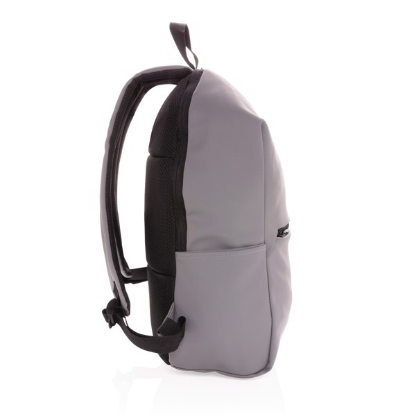 Schicker PU 15.6" Laptop-Rucksack - Grau