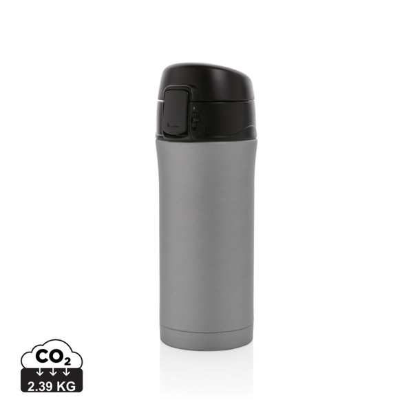 Metallic easy lock vacuum mug - Grey