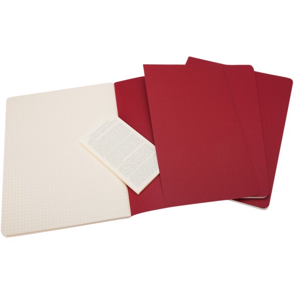 Cahier Journal XL - squared - Cranberry red