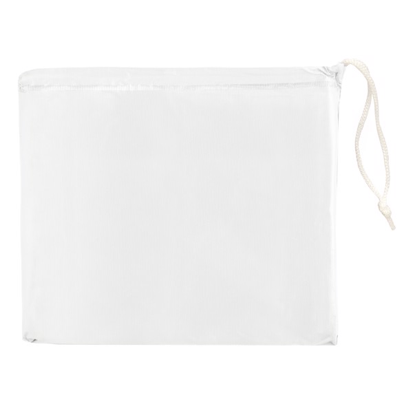 Paulus foldable poncho in pouch - White