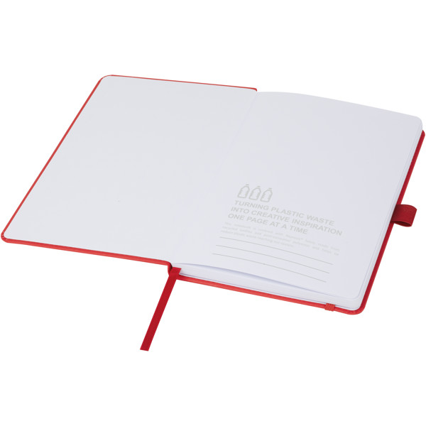 Thalaasa ocean-bound plastic hardcover notebook - Red