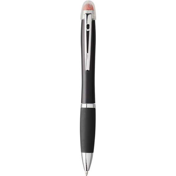 Nash light-up black barrel and grip ballpoint pen