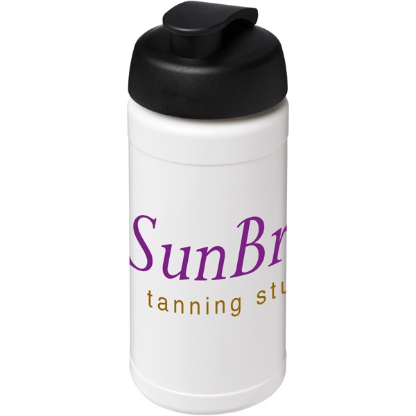 Baseline™ Plus Bidón deportivo con Tapa Flip de 500 ml - Blanco / Negro intenso