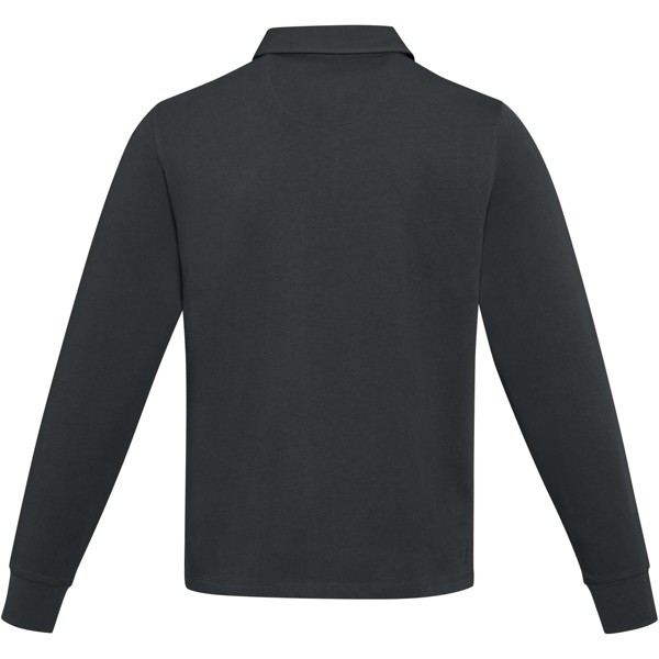 Clyde unisex organic rugby polo sweatshirt - Black / M