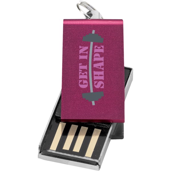Mini Rotate USB - Červená s efektem námrazy / 16GB