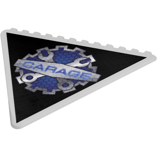 Frosty triangular ice scraper - White