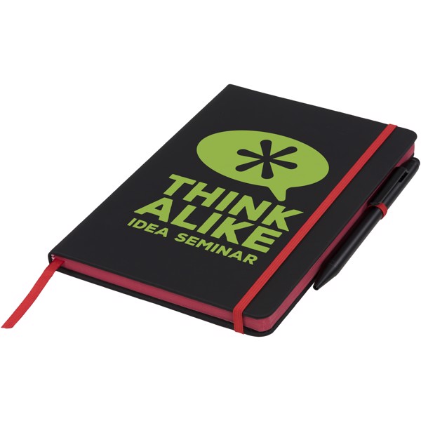 Noir Edge medium notebook - Black / Red