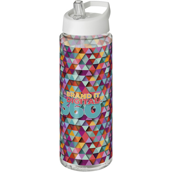 H2O Active® Vibe Bidón deportivo con tapa con boquilla de 850 ml - Transparente / Blanco