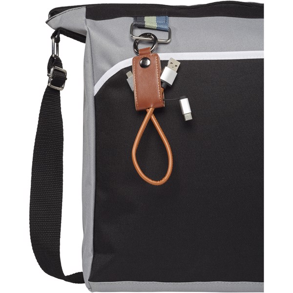Posh 3-in-1 charging cable - Brown