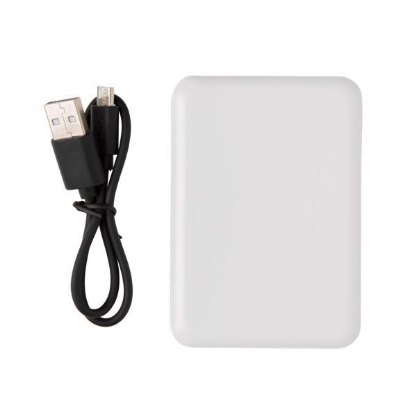 High Density 5.000 mAh Pocket Powerbank - White
