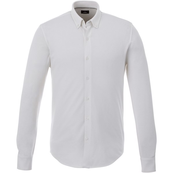 Bigelow long sleeve men's pique shirt - White / M