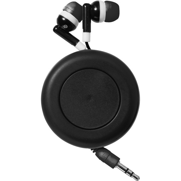 Reely retractable earbuds - Solid black