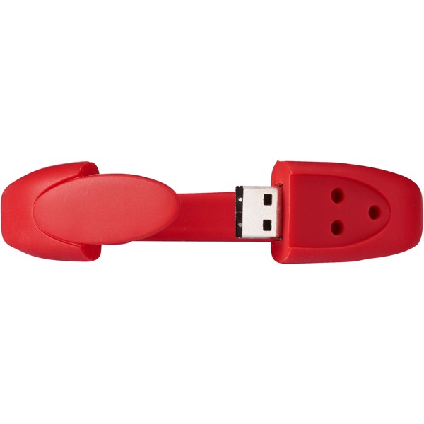 USB paměť náramek - Červená s efektem námrazy / 4GB