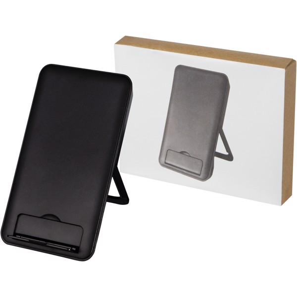Base de carga inalámbrica de plástico reciclado de 10 W con soporte para teléfono "Loop"