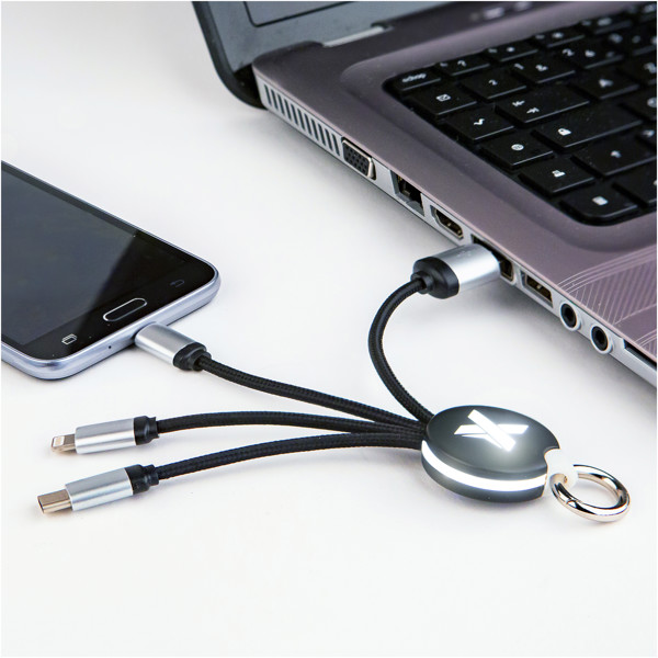 SCX.design C16 ring light-up cable - Black / White