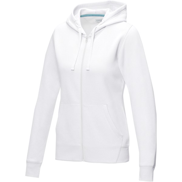 Ruby women’s organic recycled full zip hoodie - White / M