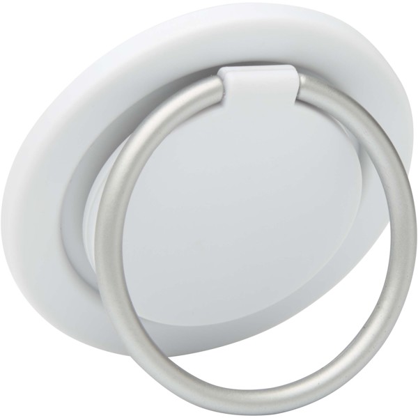 Albali recycled plastic magnetic phone holder with ring stand - White