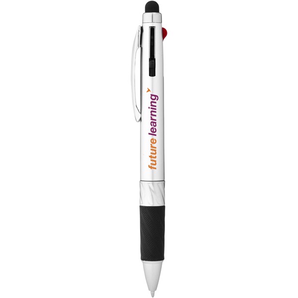 Burnie multi-ink stylus ballpoint pen - Silver