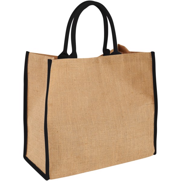 Bolsa Tote de yute con bordes contrastados "Harry"