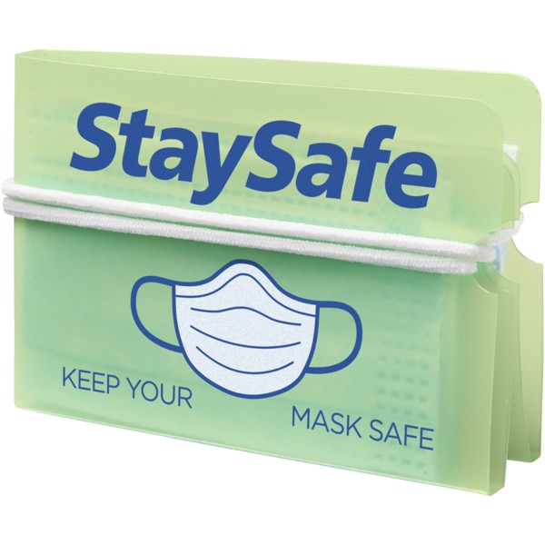 Madden fold-up face mask wallet - Transparent lime