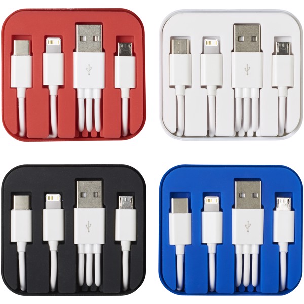 Tril 3-in-1 charging cable - Red