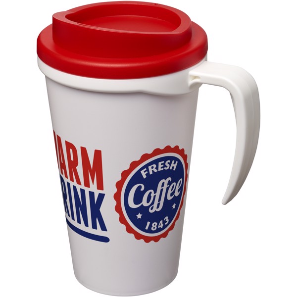Termo hrnek Americano® grande 350 ml - Bílá / Červená s efektem námrazy