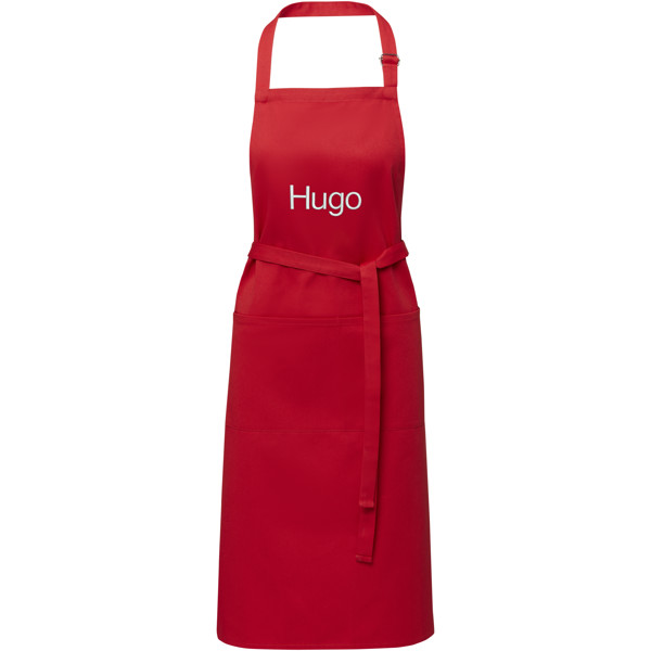Andrea 240 g/m² apron with adjustable neck strap - Red