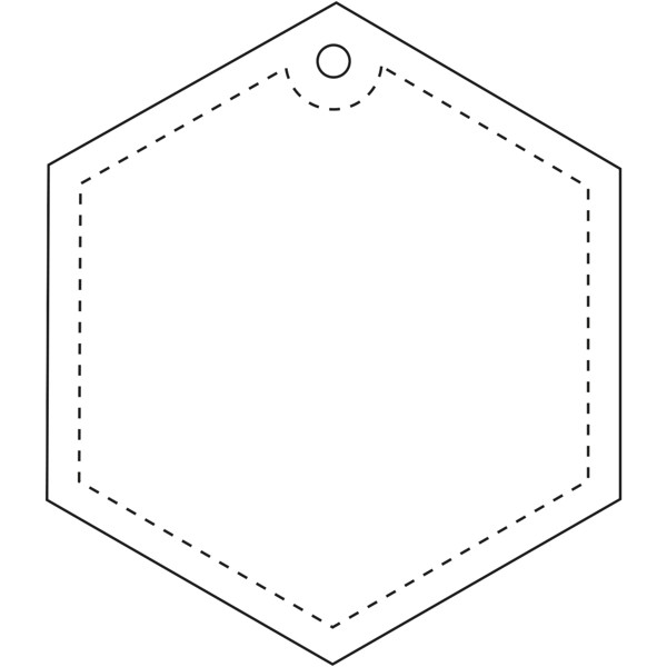 RFX™ H-12 hexagon reflective PVC hanger - White