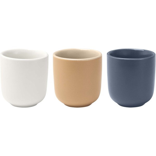 Male 90 ml ceramic espresso cups with matt finish - set of 2 - White