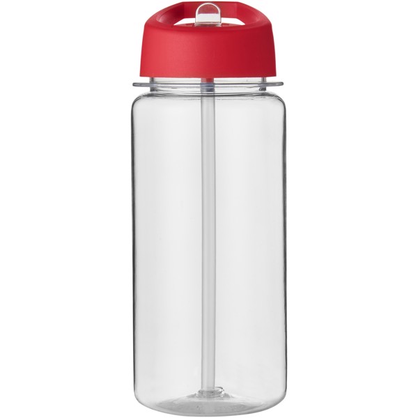 Sportovní láhev s víčkem s hubičkou Octave Tritan™ 600 ml - Průhledná / Červená s efektem námrazy