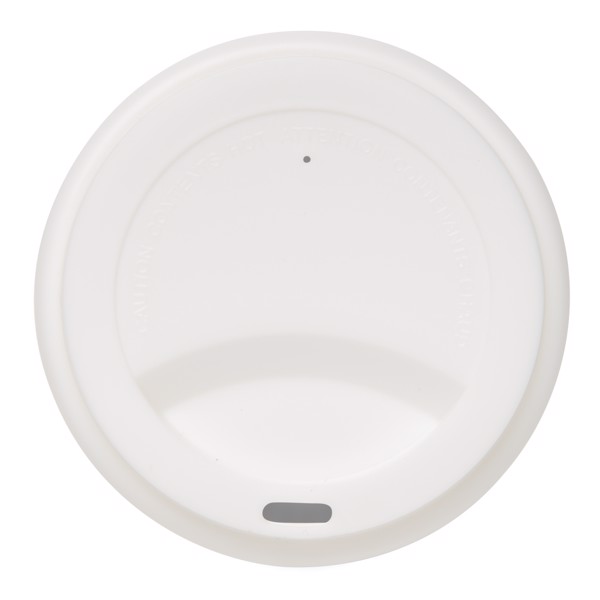 Wiederverwendbarer doppelwandiger Kaffeebecher 300ml - Weiß