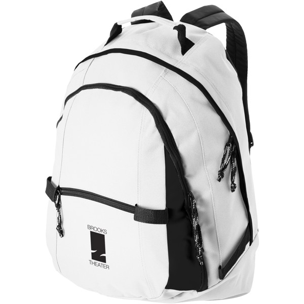 Colorado covered zipper backpack - White / Solid black