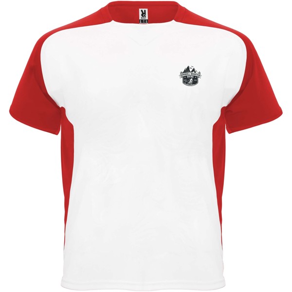 Bugatti short sleeve unisex sports t-shirt - White / Red / L